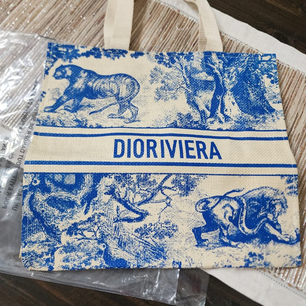 Christian Dior Straw Tote, New - Picture 7 of 9